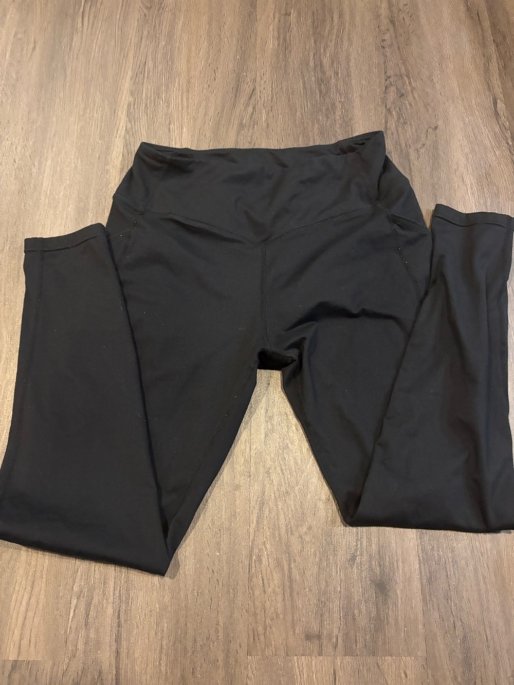 Baleaf Solid Black Active Leggings with Wide Waistband